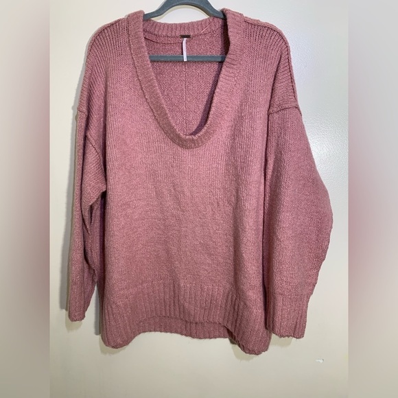 Free People Brookside Tunic Sweater in Alpine Rosesoze M - Picture 6 of 11